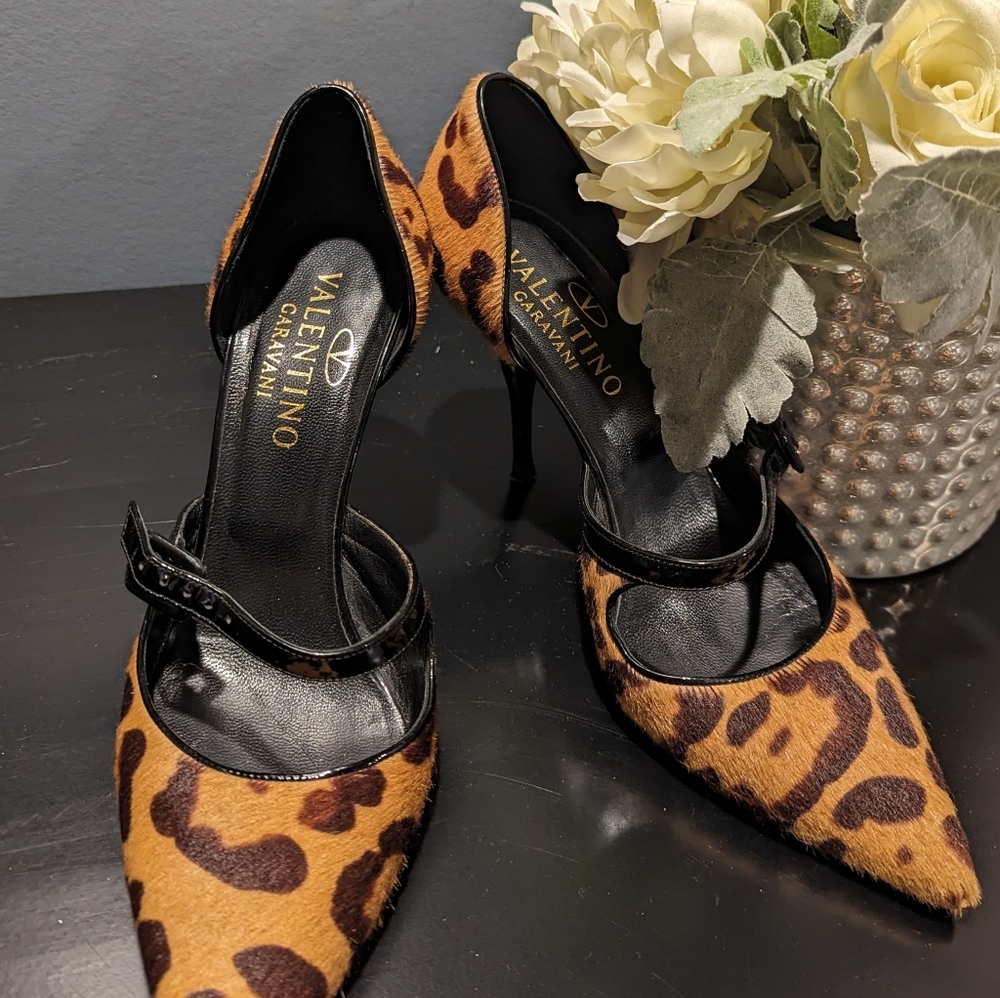 Valentino Leopard Kitten heels